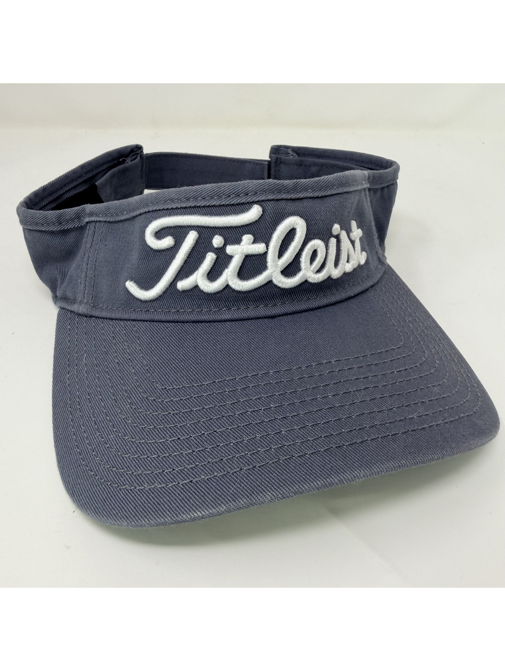 Titleist Pro V1 FJ Golf Visor Gray White Logo Adjustable Strapback Cotton
